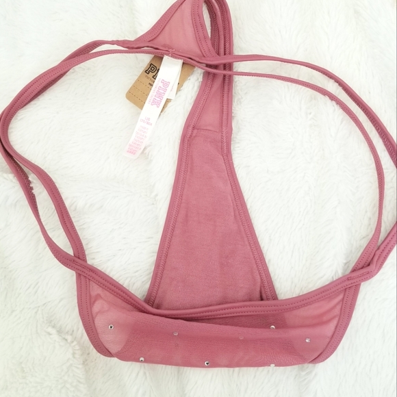 Victoria's Secret PINK Strappy String Thong Panty NWT Rhinestone Crystal's - Picture 6 of 12